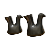 Paire de pichets vases "Cocottes" en céramique Joséphine Baker