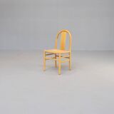 80s Annig Sarian round bend wooden dining chair for Tisettanta set/6