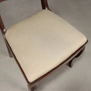 Antique Charles X chairs in mahogany and fabric, France, 19th century