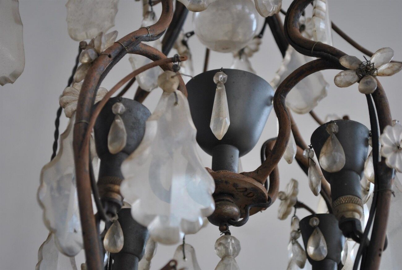 pendants chandelier style Louis XV period early nineteenth