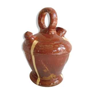 Antique glazed terracotta jug