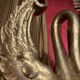 Ittalian Artist, Empire Period Decorative Swan Sculptures, 1800s, Giltwood, Set of 2