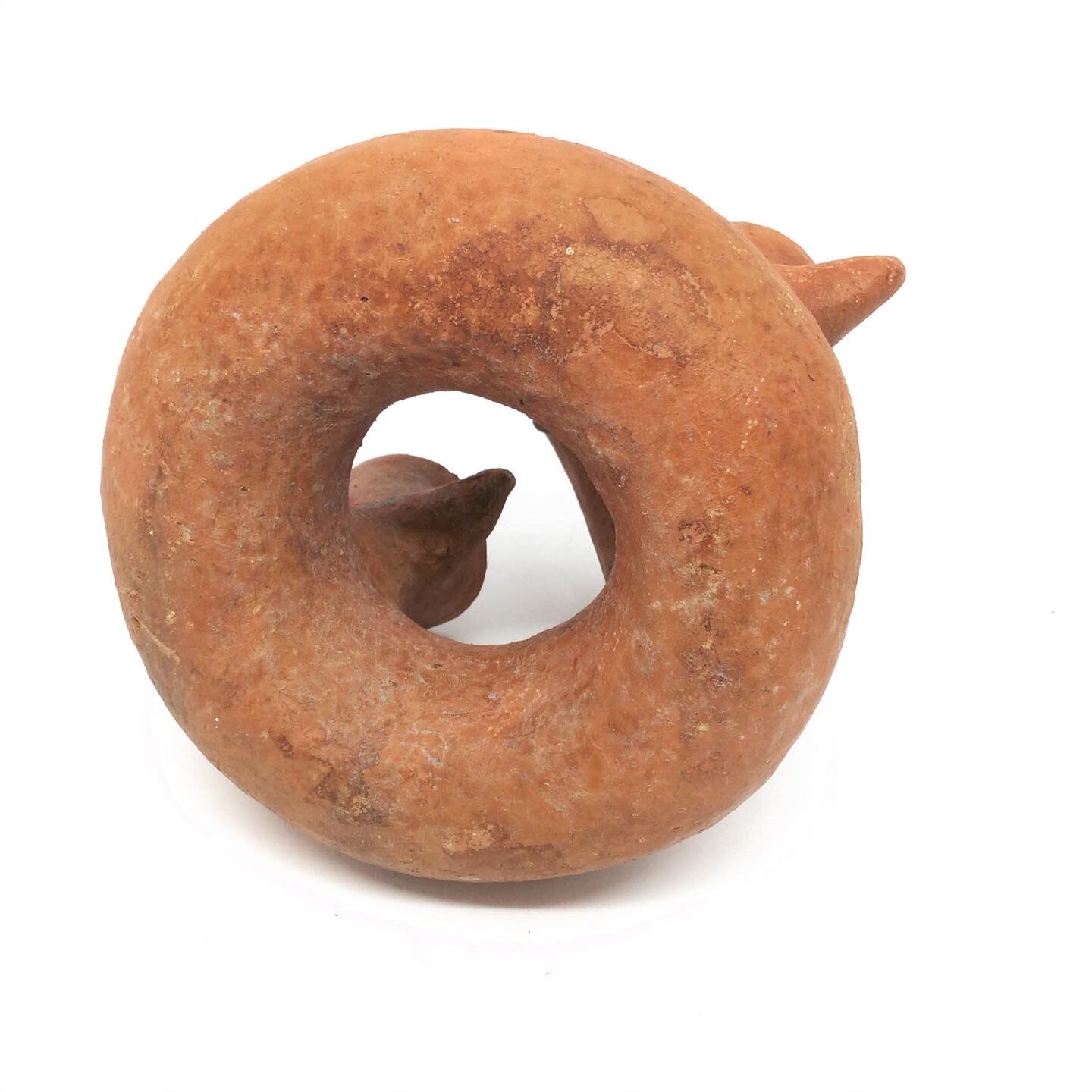 Brutalist terracotta candlestick