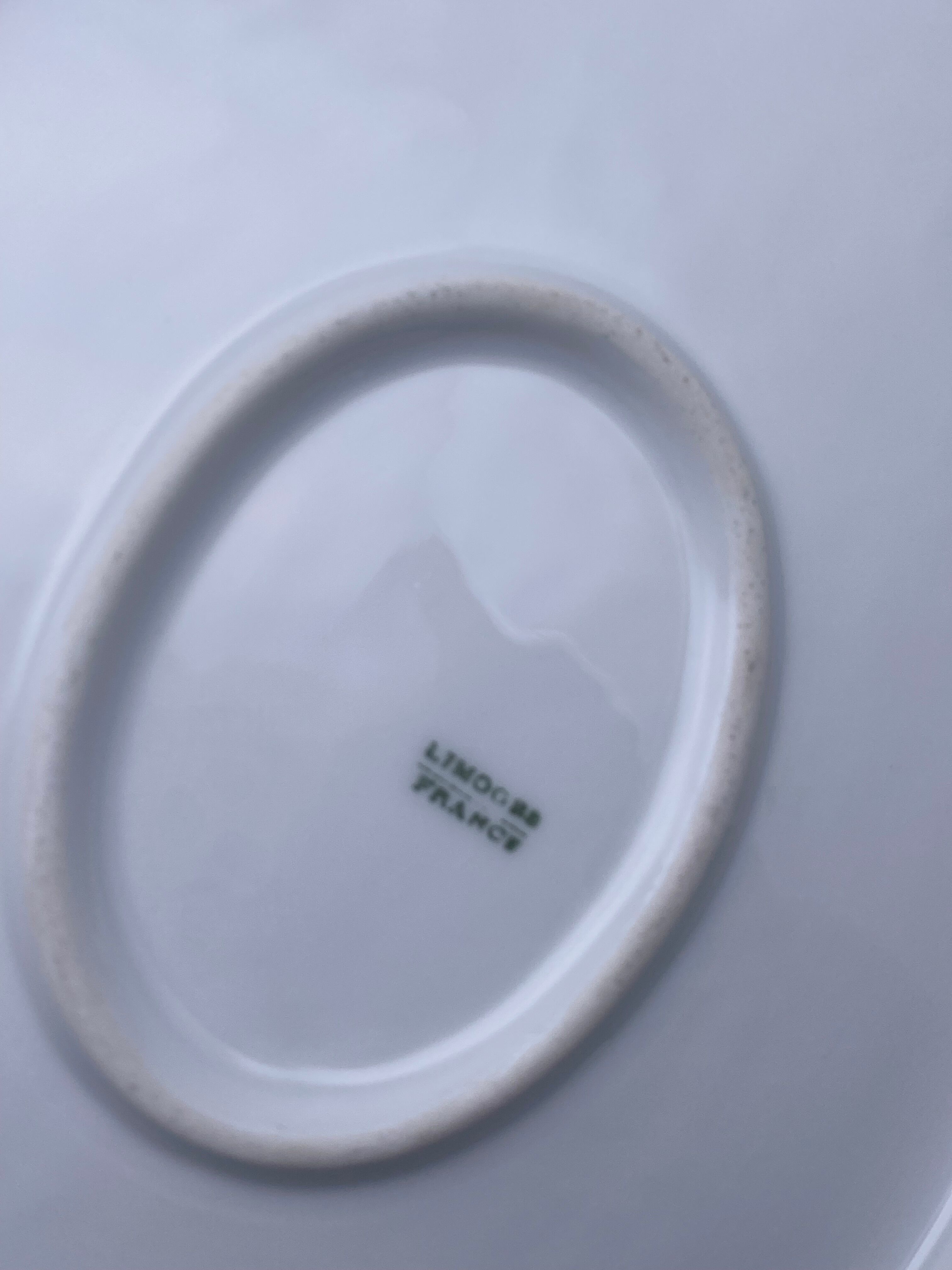 Oval flat Limoges golden tower