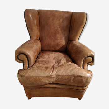 English club armchair with ears