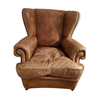 English club armchair with ears