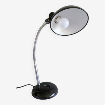 Black and chrome articulated desk lamp 70s