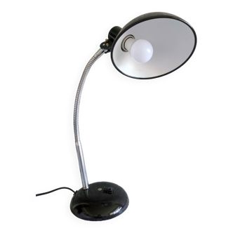 Black and chrome articulated desk lamp 70s