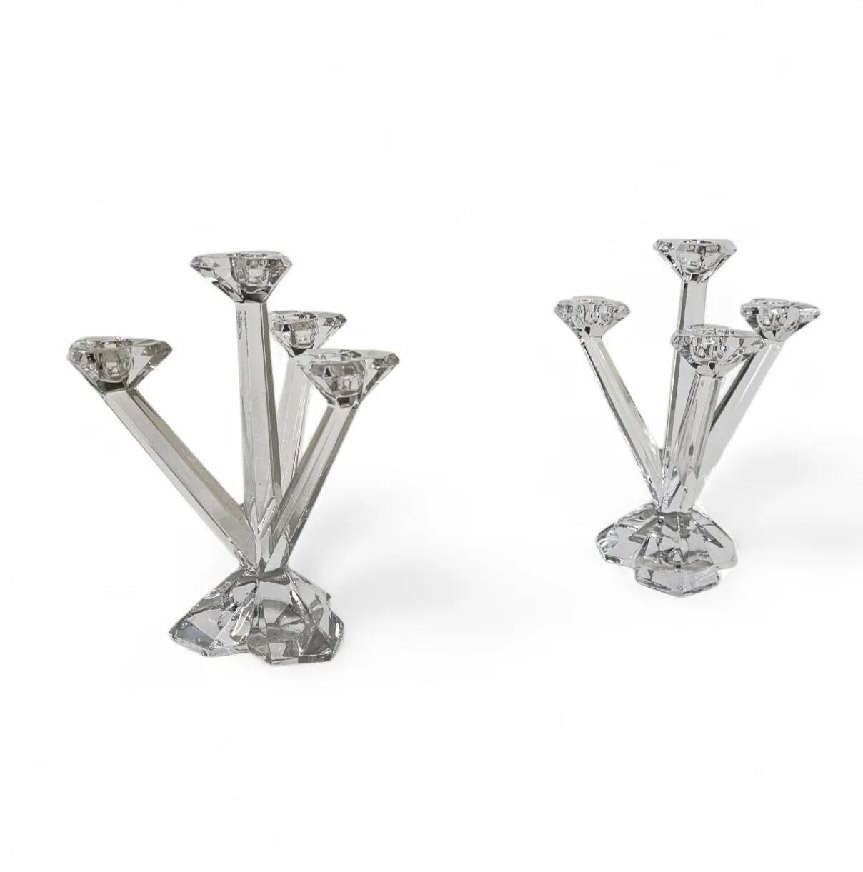2 x four-armed candlesticks, Opera pattern by Villeroy & Boch, 1997-2001
