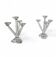 2 x four-armed candlesticks, Opera pattern by Villeroy & Boch, 1997-2001