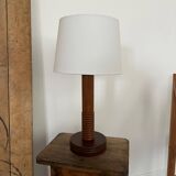 Art Deco turned wood lamp