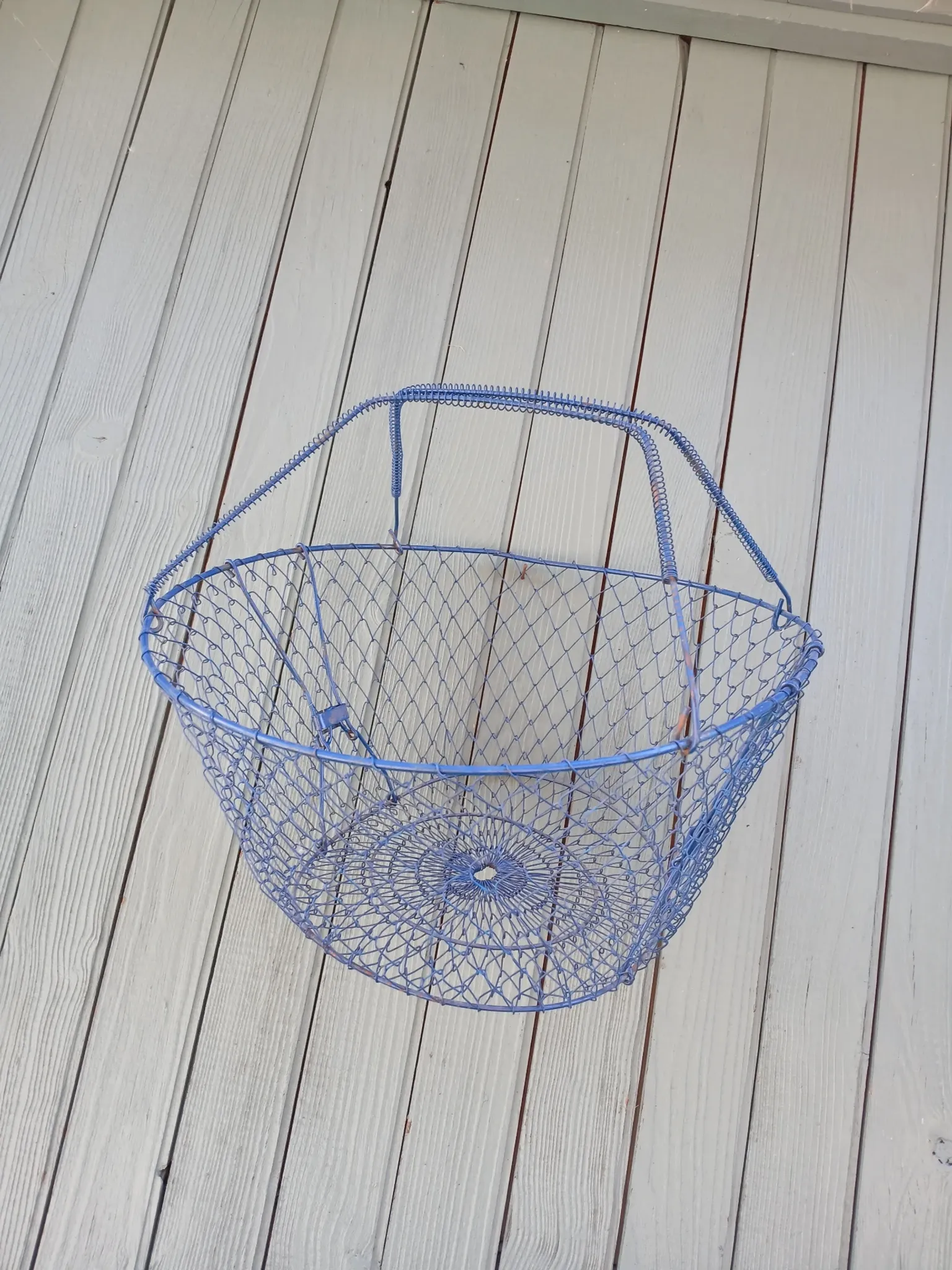 Grand panier de pêche ou récolte ancien 