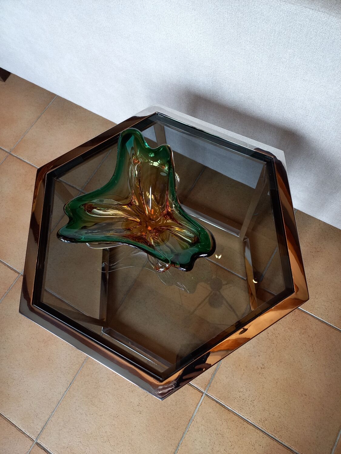 Centerpiece cutter, glass design Murano Sommerso