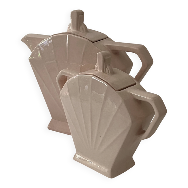 Ensemble cafetière et sucrier Art-déco,  Saint-Amand