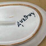 Ancien plat vallauris de jean austruy forme poisson céramique bleu gris #b654
