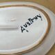 Old vallauris dish by jean austruy fish shape ceramic blue gray #b654