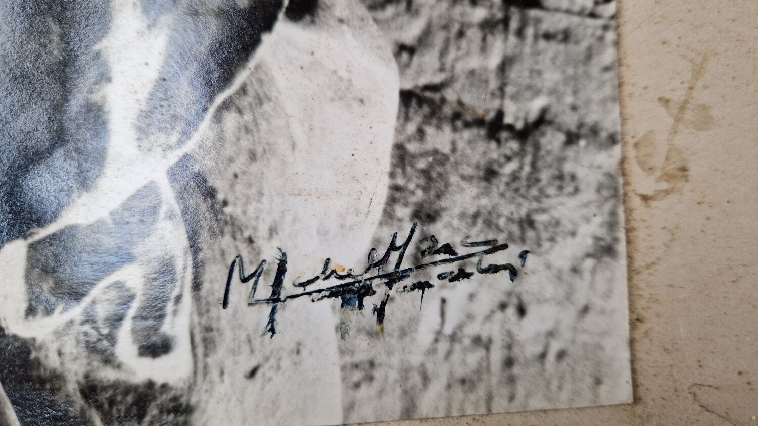 Vintage black and white photo michel marc