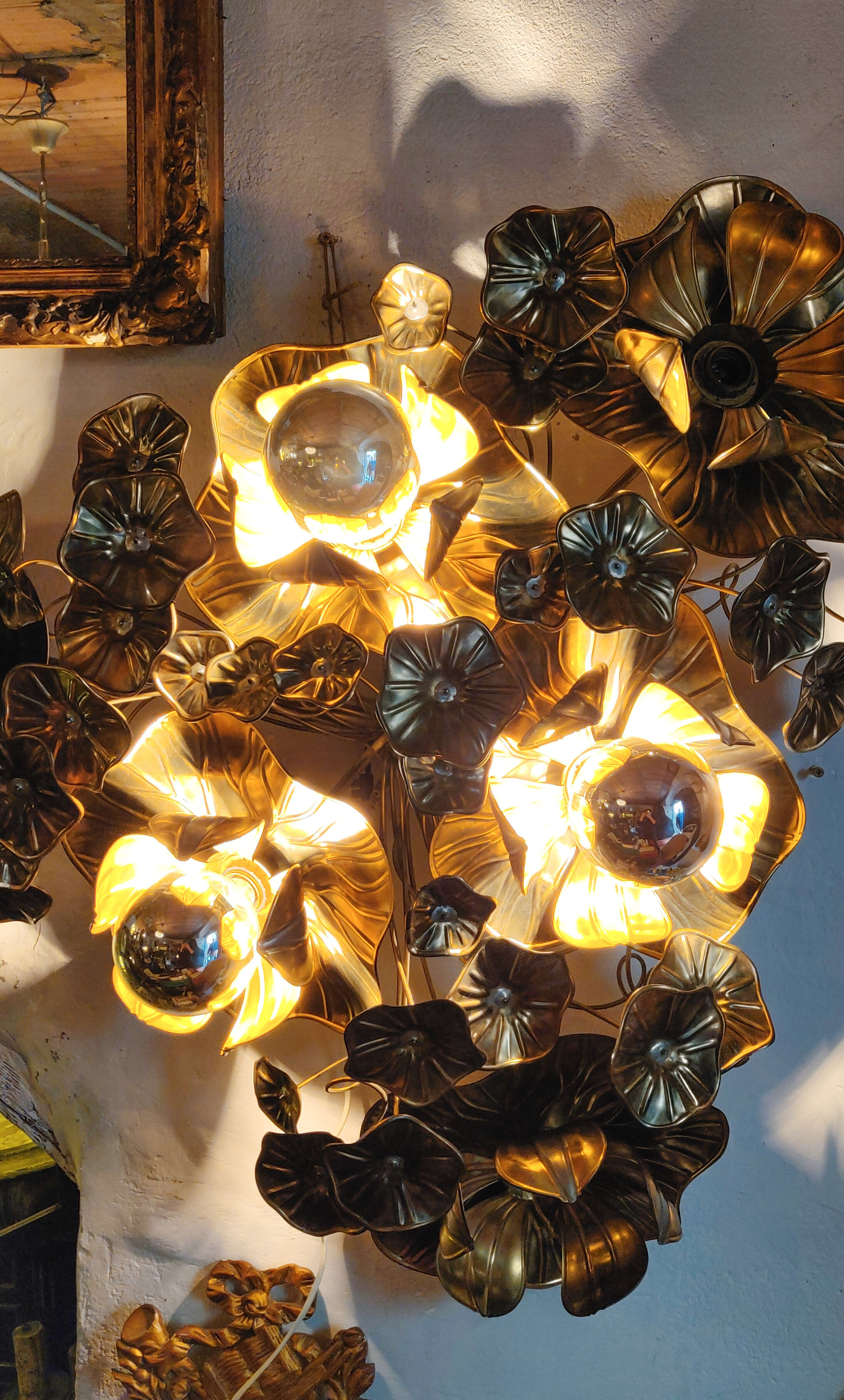 Henri Fernandez Applique or Ceiling Lotus Flower 106 cm