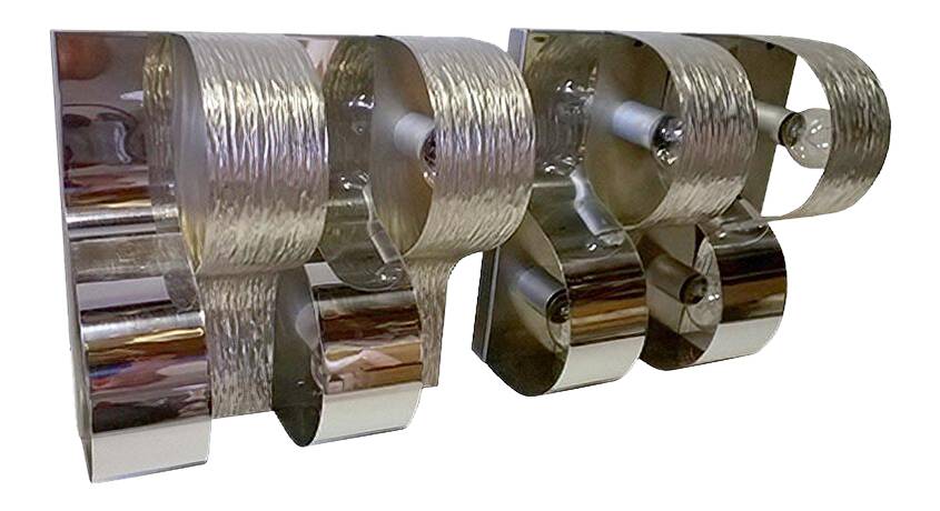 Pair of wall sconces. Goffredo Reggiani. Vintage 1970s