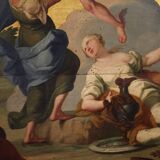 18th century Italian panel painting, Hermes entrusts Dionysus to the nymphs