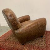 Leather club chair