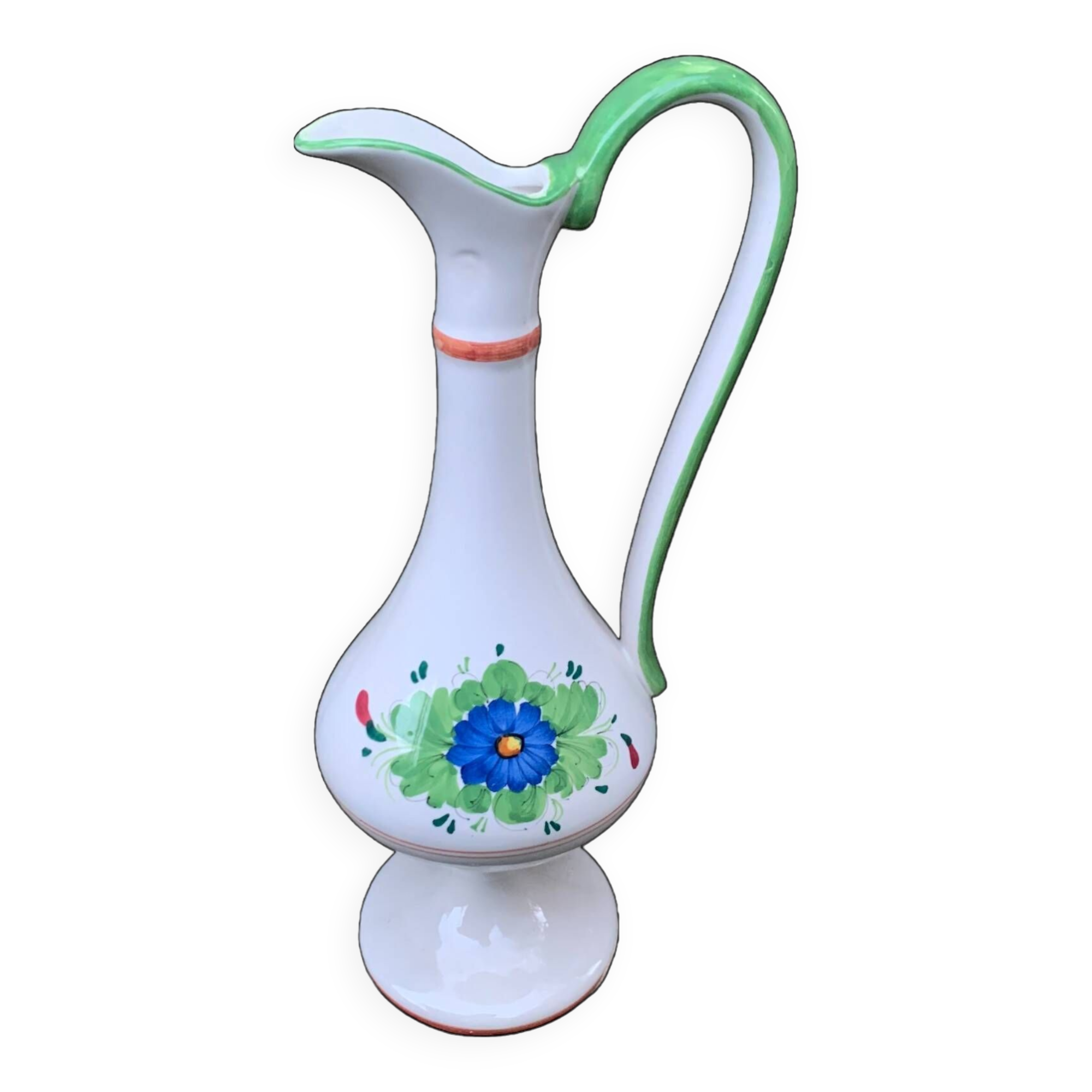 Garnier pitcher 33cm numbered ewer jug in old vintage earthenware