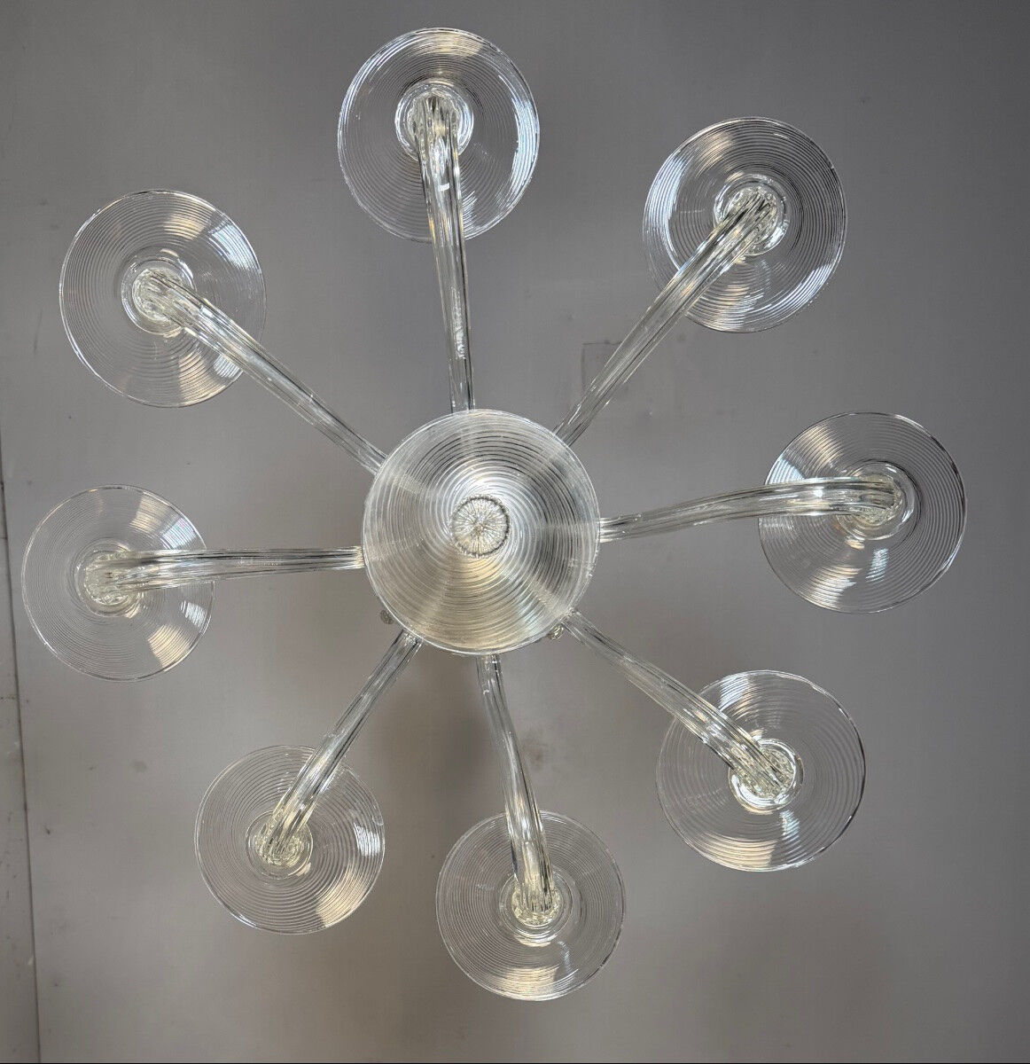 Colourless Venetian glass lustre from Murano circa 1930