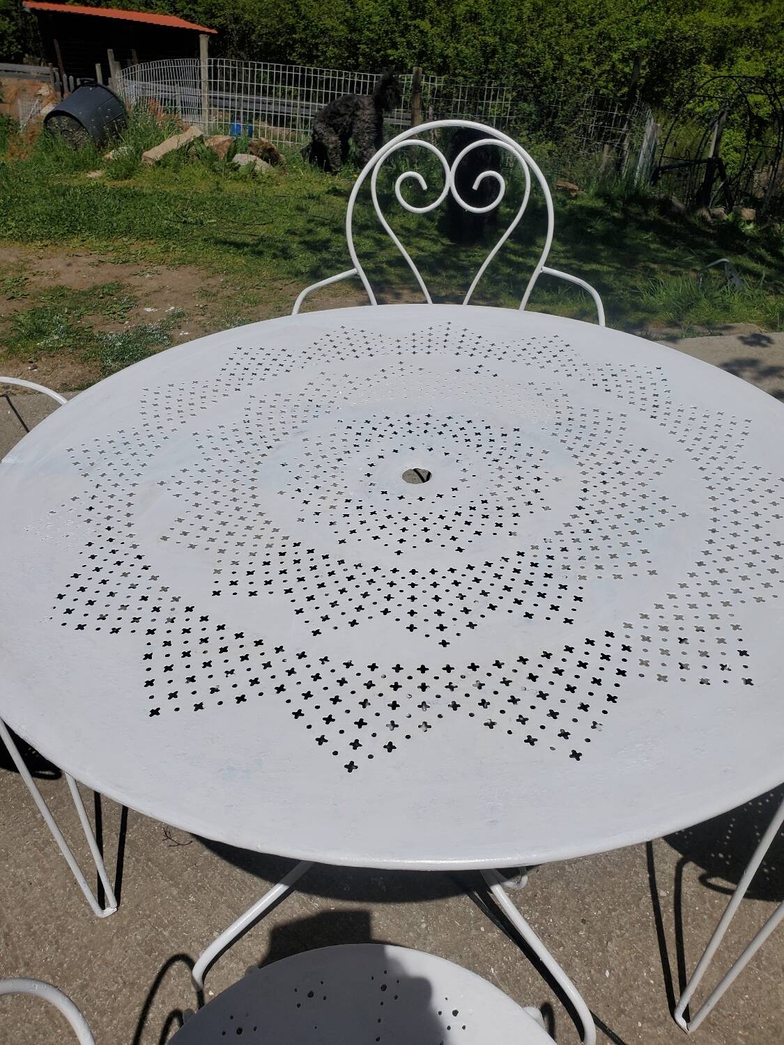 Iron garden furniture