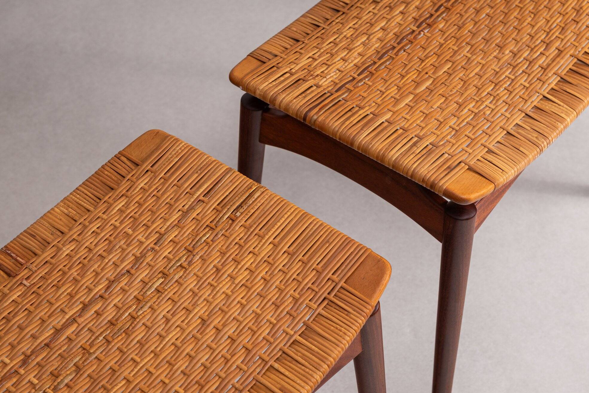 Paire de tabourets en teck de Sigfred Omann, Olholm Mobelfabrik, Danemark, 1960