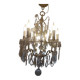 Grand lustre à cristaux époque 1 ère moitié du 20ème siècle.