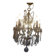 Large crystal chandelier from the 1st half of the 20th century.