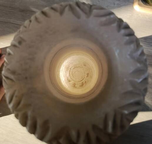 Vintage Alabaster Vase Hand-Carved - Bayca Edition