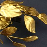 Pair of mourning sconces in gilded sheet metal
