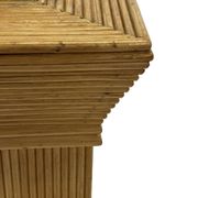 Vintage column vase in rattan, boho bamboo pillar from the 70s, McGuire in rattan.