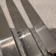 5 silver-plated table knives by Christofle, Triade pattern