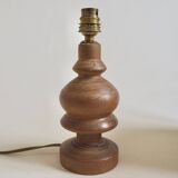 Wooden lamp with fabric shade