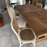Monastery table with these medallion chairs and bistros