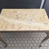 Regency vintage marble and brass side table from the 1960s