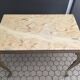 Vintage 1960s Regency Marble and Brass Side Table