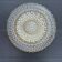 Plafonnier rond vintage en verre ambré