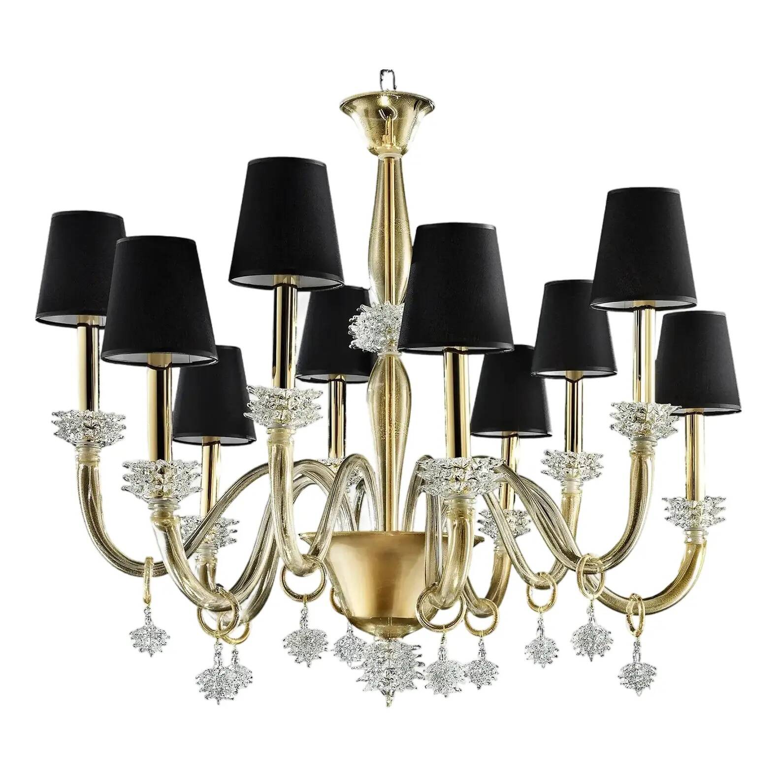 Modern Venetian Rostrato Murano Glass Chandelier by Simoeng for Simoeng