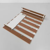 Vintage wall coat rack with 8 hooks and mirror