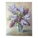 Painting without frame oil on panel signed paget, bouquet of lilacs