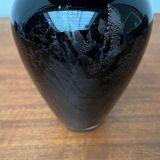 Postmodern black art glass vase by Hans Jürgen Richartz for the Richartz art collection, 1980s.