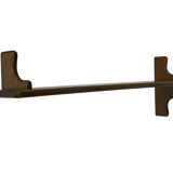 Vintage wooden wall shelve rack bookshelf in oak wood minimalist