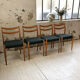 Set 4 green Scandinavian chairs