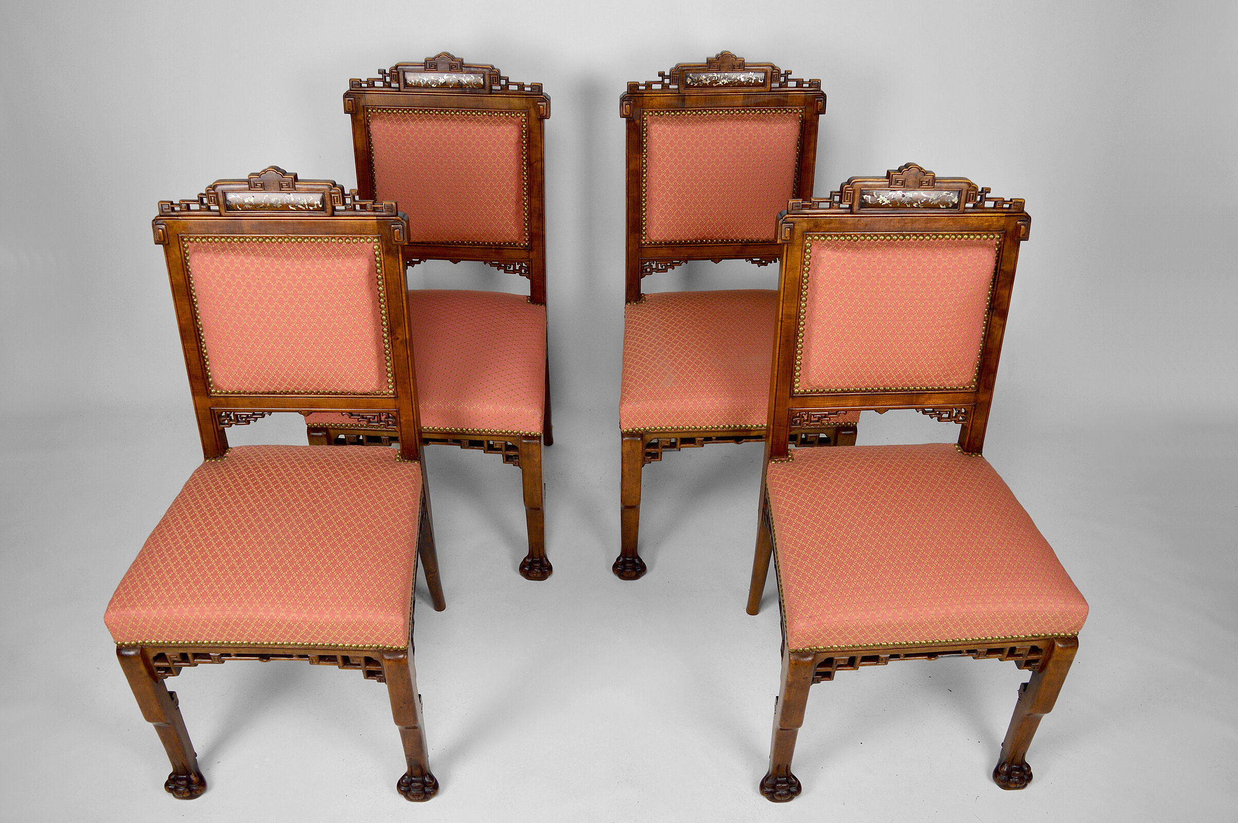 Set of 4 Japanese chairs by Gabriel Viardot, circa 1880