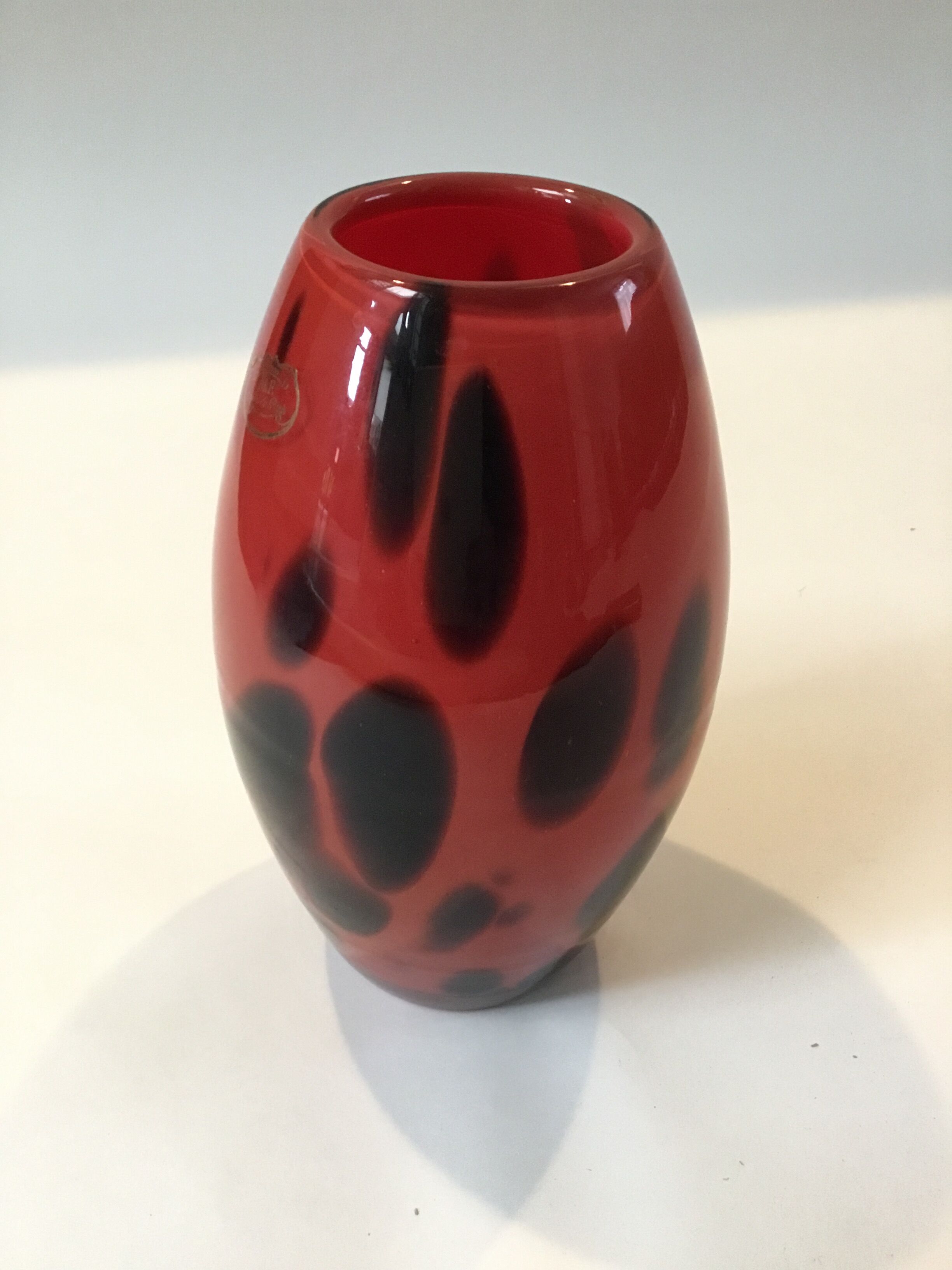 Vase cristal de Paris rouge