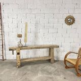 Primitive beech workbench from the 1900s