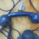 Telephone with touches bleu vintage socotel s63